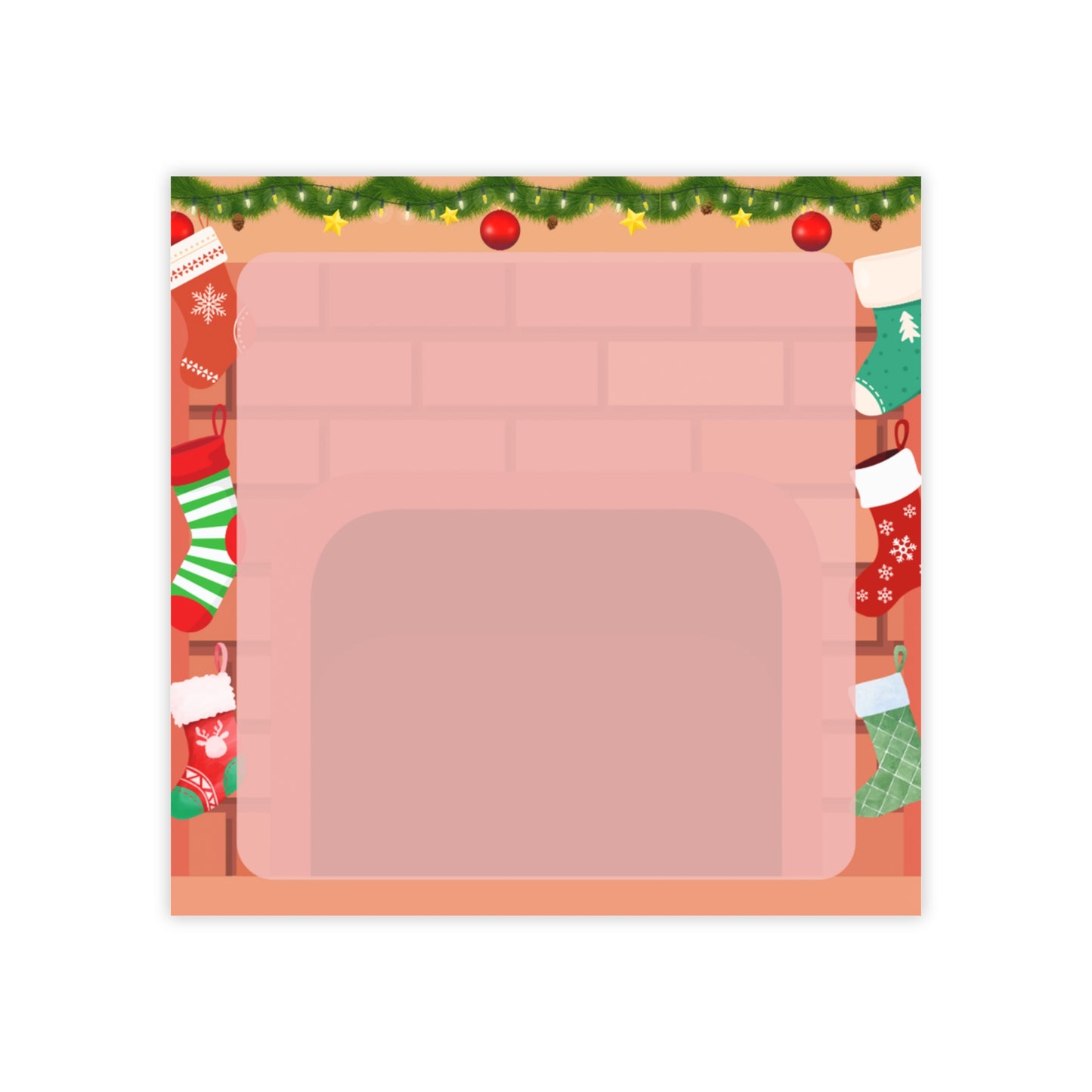 Christmas Fireplace Post-it® Note Pads