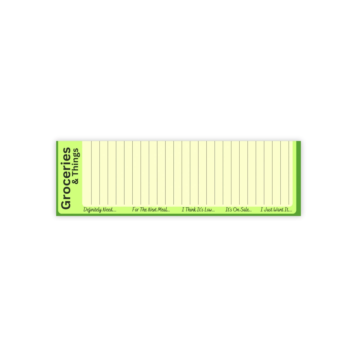 Grocery List Post-it® Note Pads