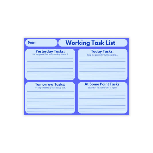 Working Task List Post-it® Note Pads
