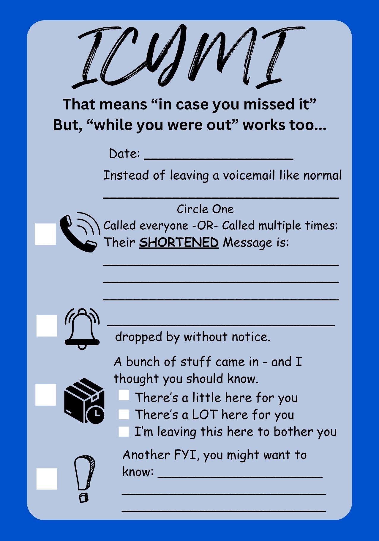 ICYMI Desk Post-it® Note Pads